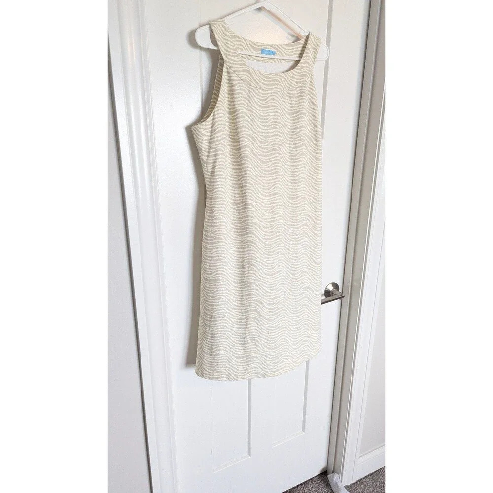 J. McLaughlin Animal Print Cream Dress Stretchy sz XL